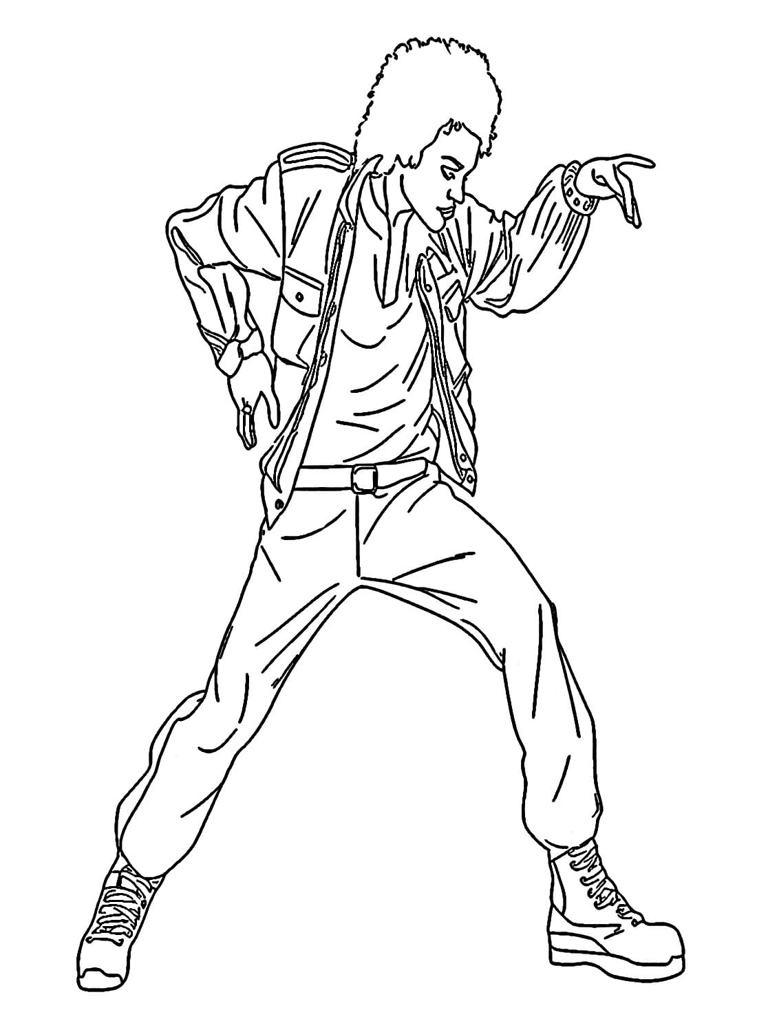 Desenho deMichael Jackson 1 para colorir