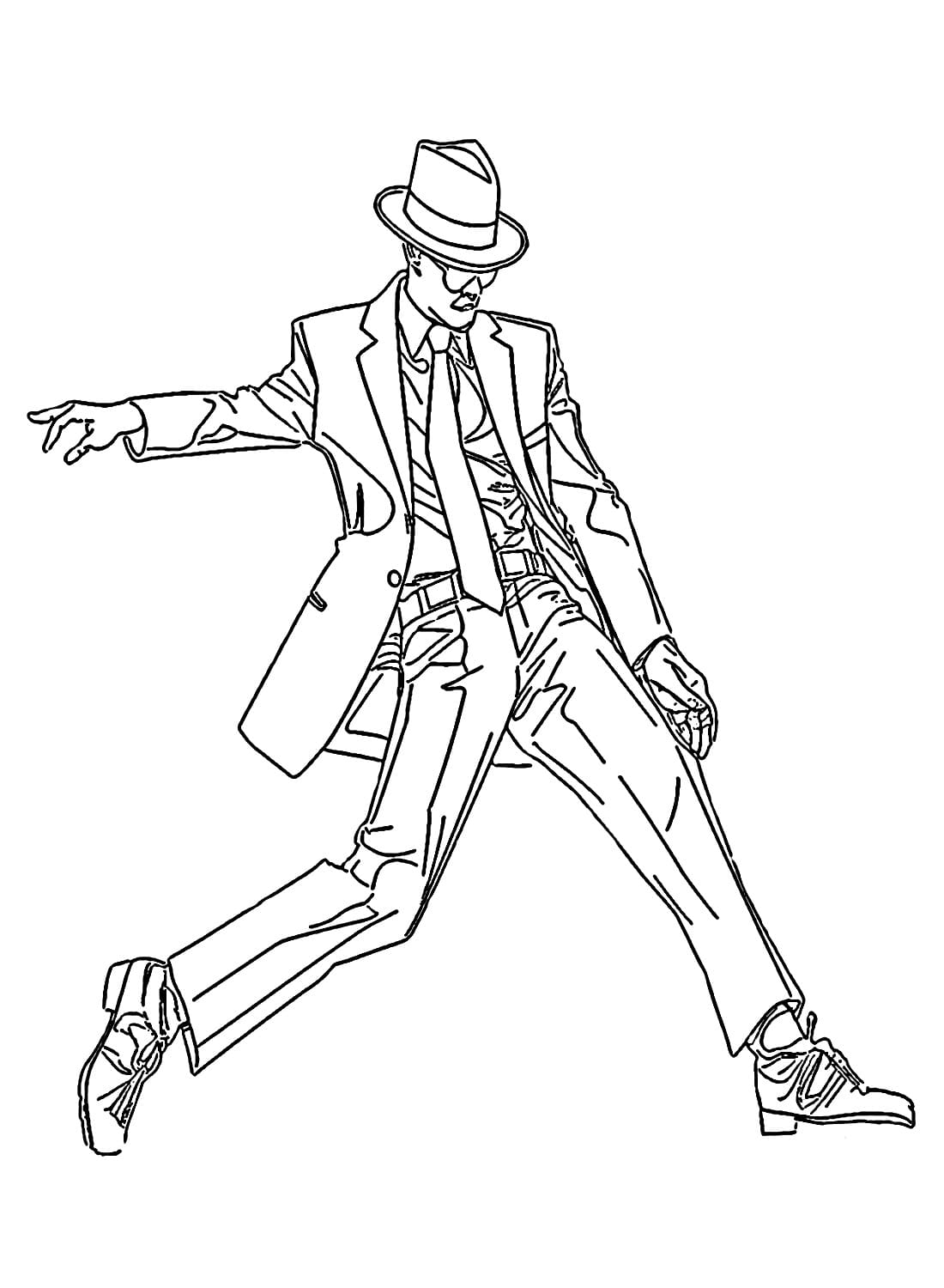 Desenho deMichael Jackson 2 para colorir