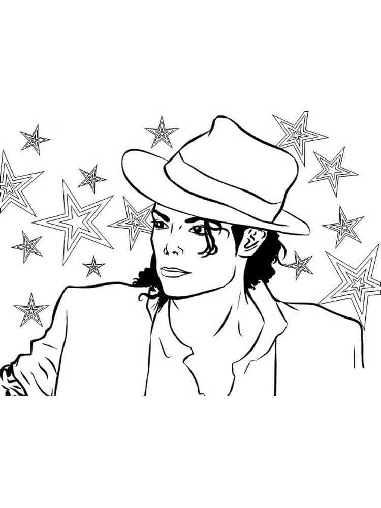 Desenho deMichael Jackson 5 para colorir