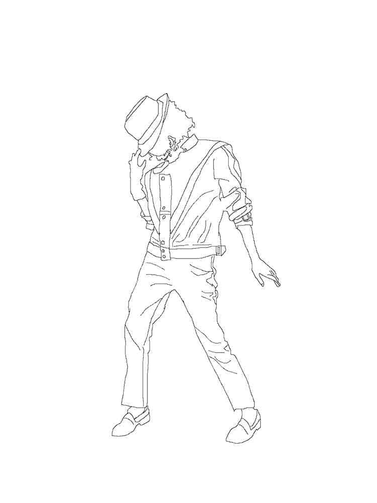 Desenho deMichael Jackson 9 para colorir