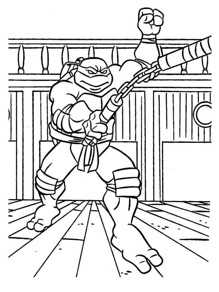 Desenho deMichelangelo Tartarugas Ninjas Incrível para colorir