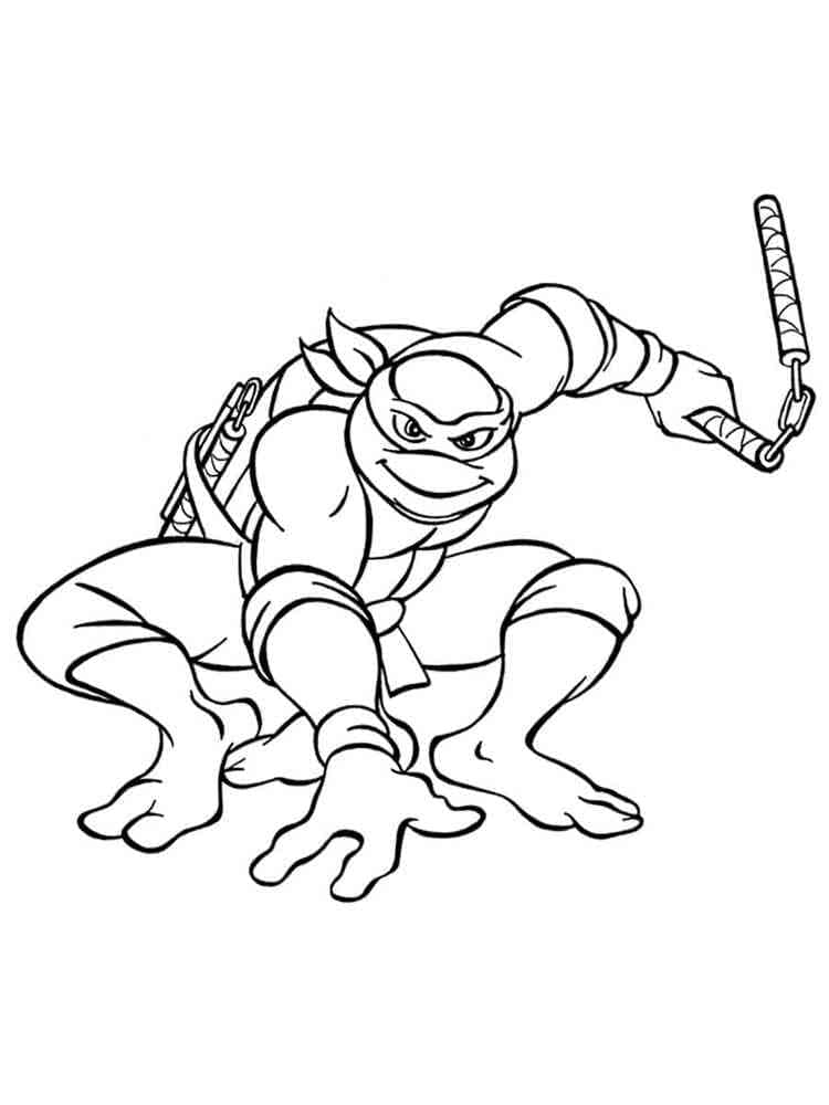 Desenho deMichelangelo Tartarugas Ninjas Para Crianças para colorir