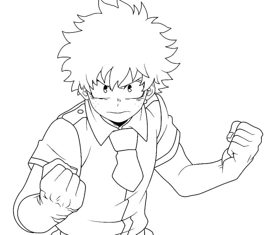 Desenho deMidoriya de My Hero Academia para colorir