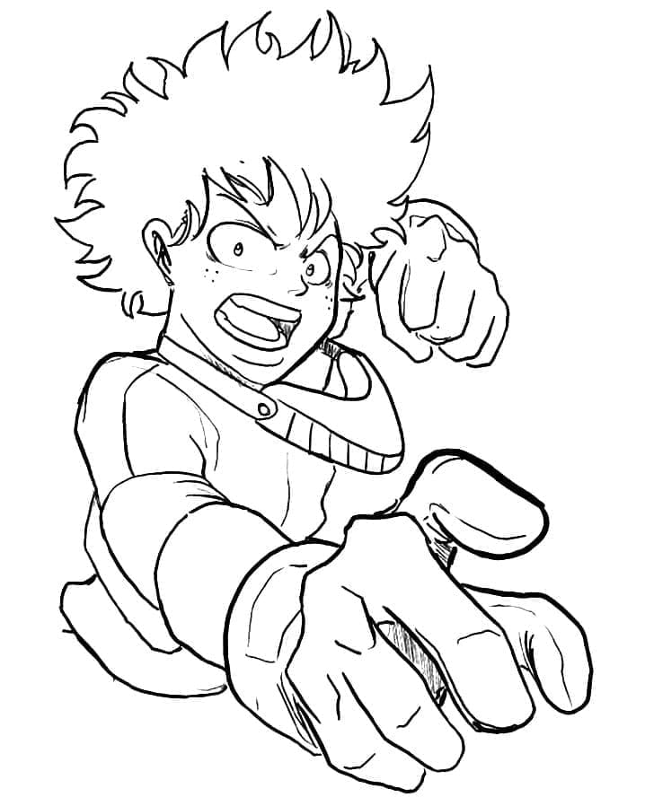 Desenho deMidoriya Irritado para colorir