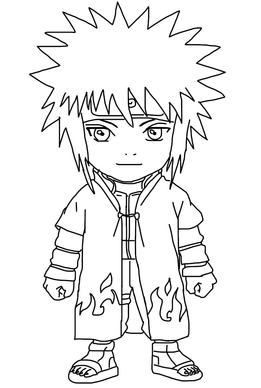 Desenho deMinato Chibi para colorir