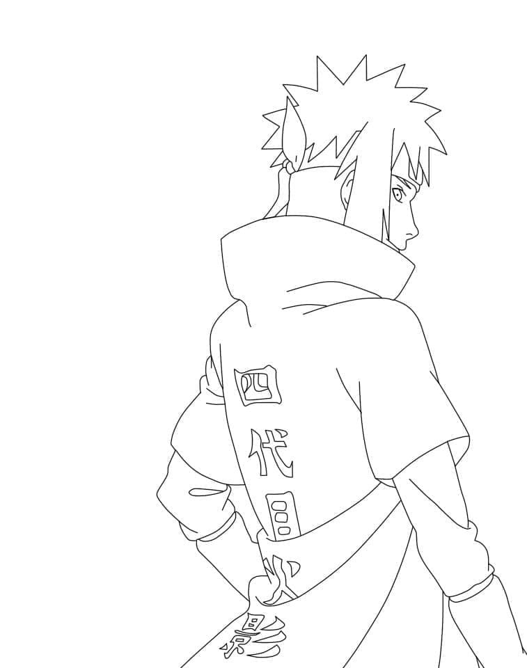 Desenho deMinato de Anime Naruto para colorir