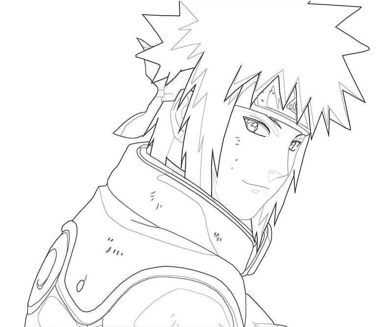 Desenho deMinato de Anime Naruto Shippuden para colorir