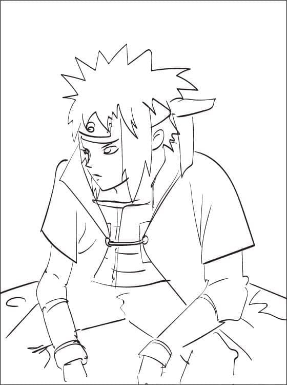 Desenho deMinato de Naruto para colorir