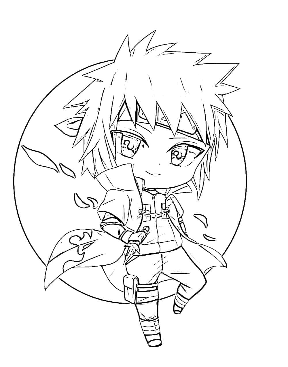 Desenho deMinato Namikaze Chibi para colorir