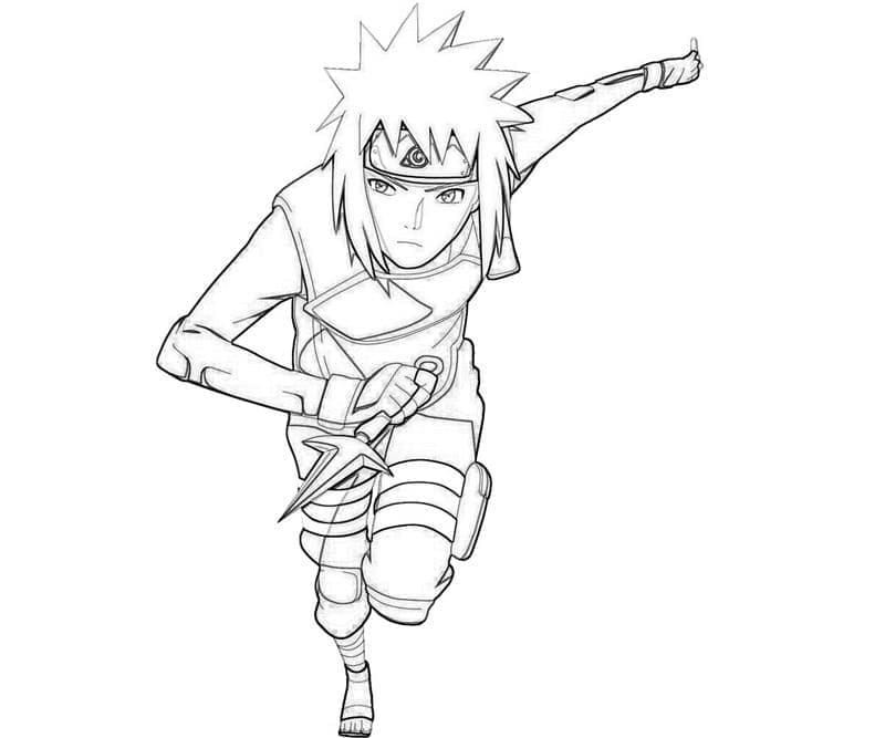 Desenho deMinato Namikaze de Anime Naruto para colorir