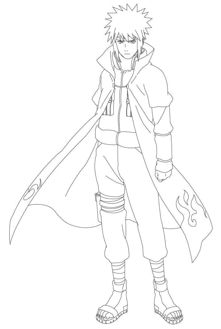 Desenho deMinato Namikaze de Anime para colorir