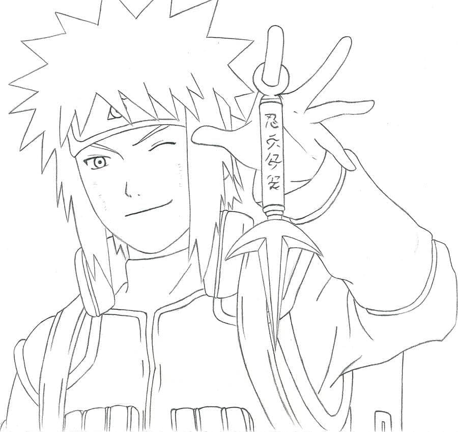 Desenho deMinato Sorridente para colorir