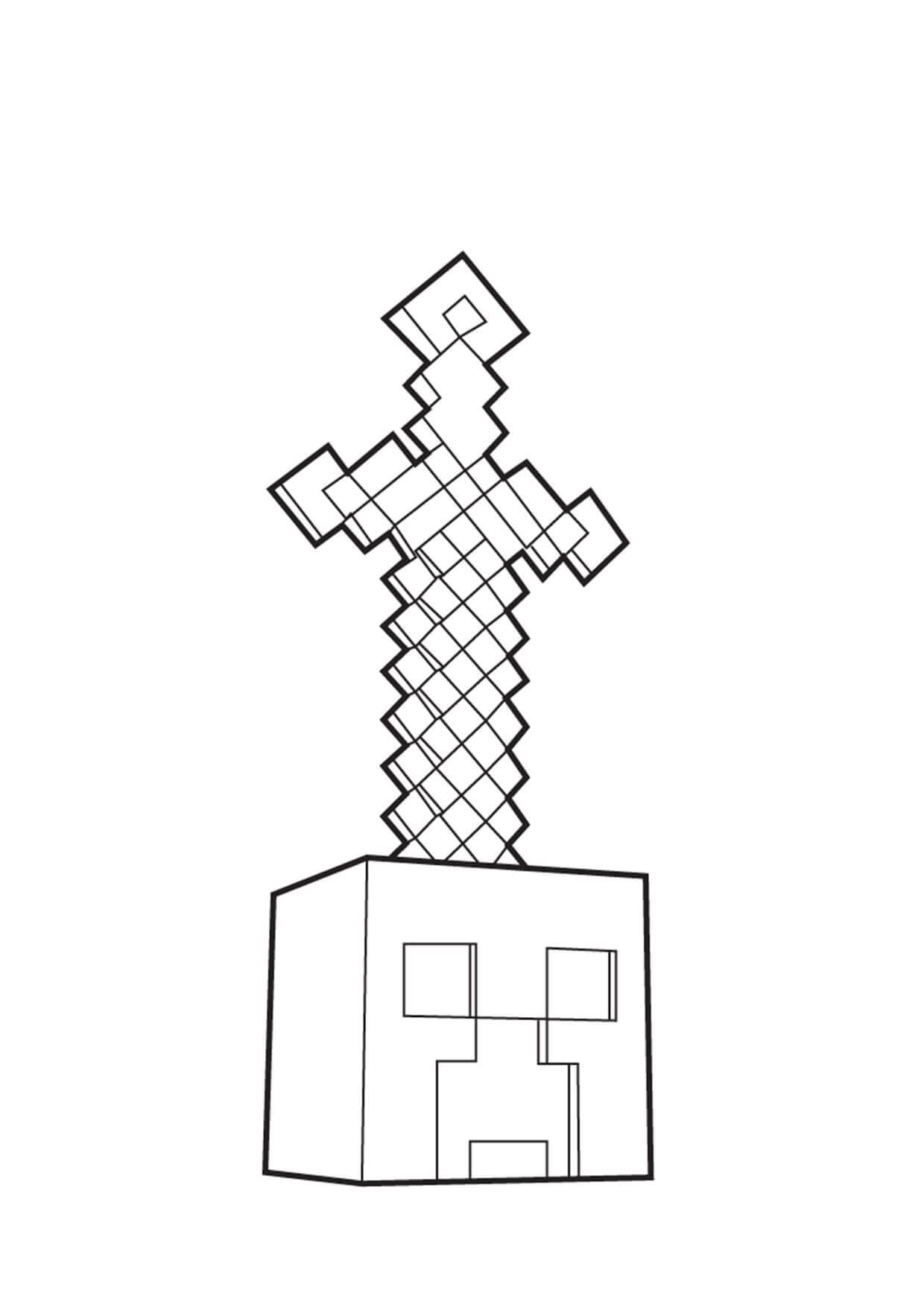 Desenho deMinecraft Espada para colorir