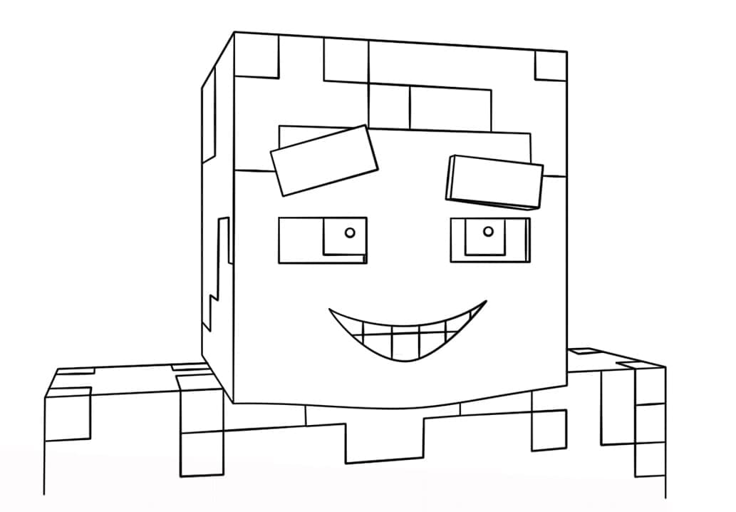 Desenho de Minecraft Steve para colorir