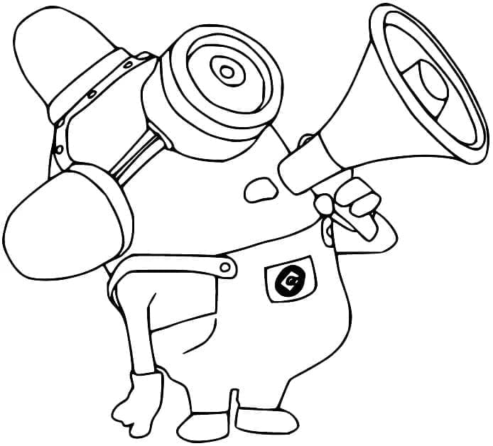 Desenho de Minion Carl para colorir