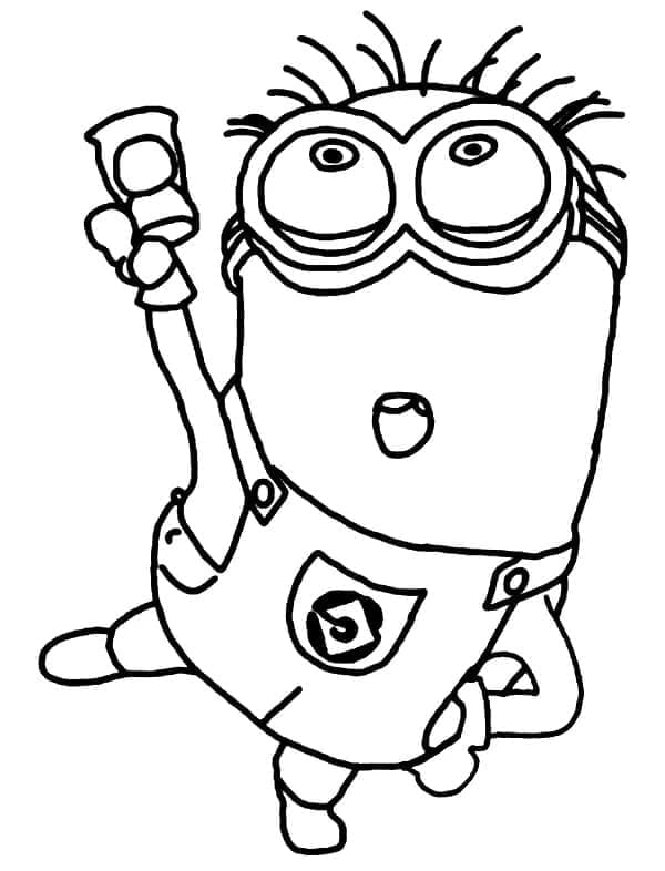 Desenho de Minion Jerry para colorir