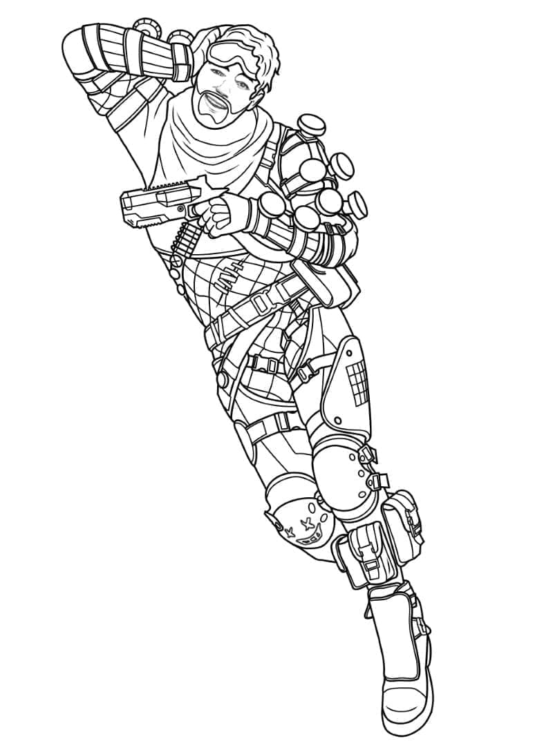 Desenho deMirage Apex Legends para colorir