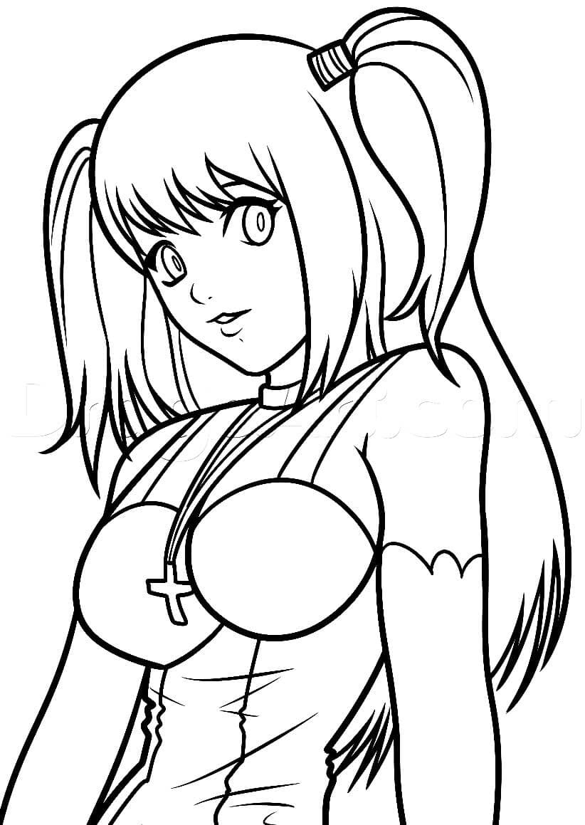 Desenho deMisa Amane Death Note para colorir