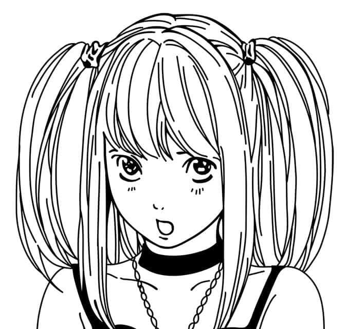 Desenho deMisa Amane para colorir