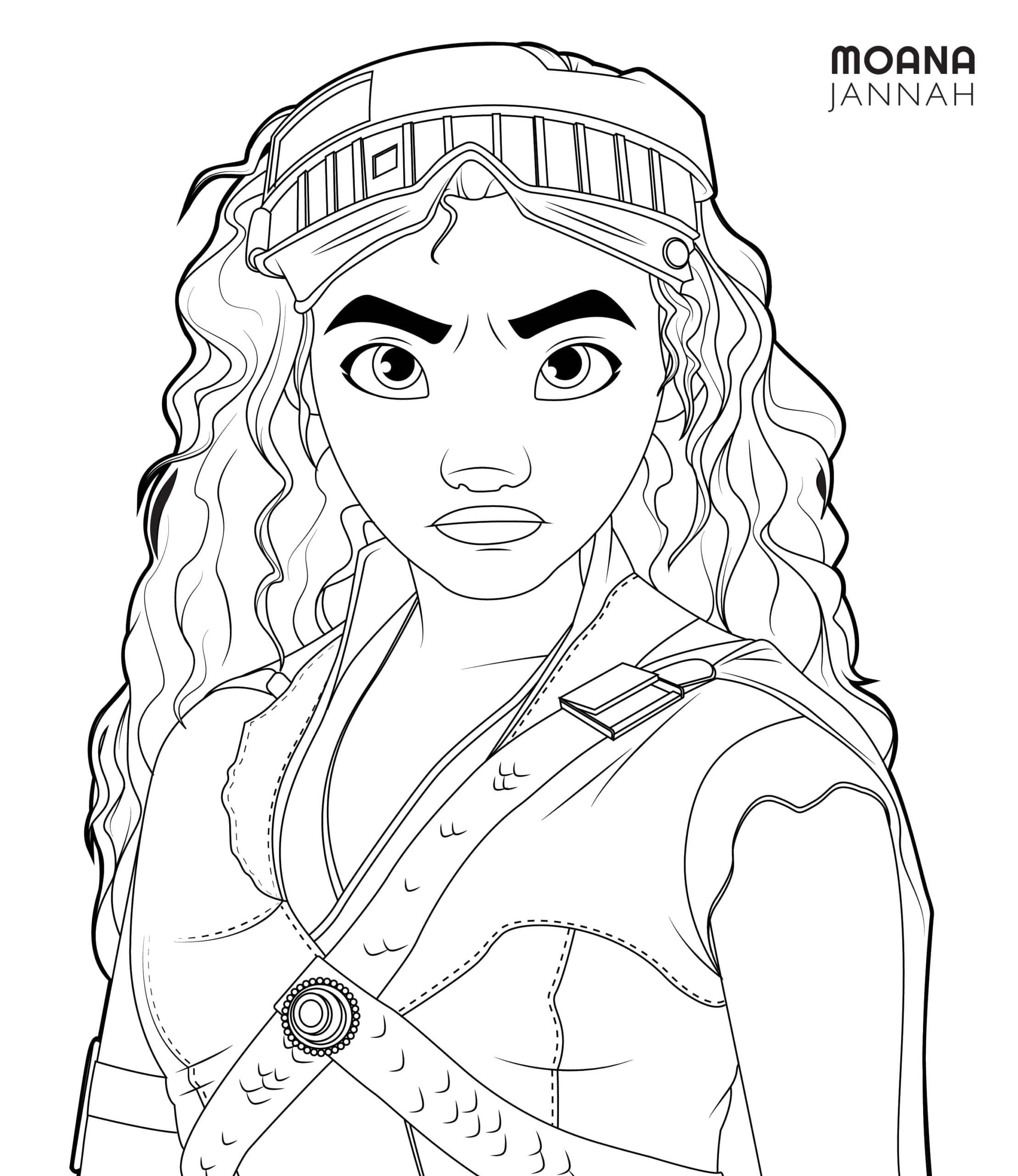 Desenho de Moana Incrível para colorir