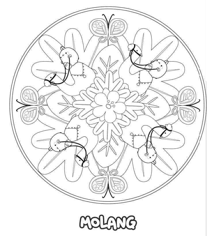 Desenho deMolang Mandala para colorir