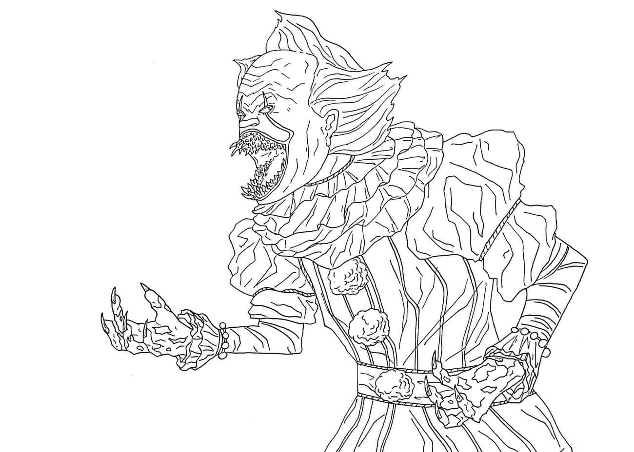 Desenho deMonstro Pennywise para colorir