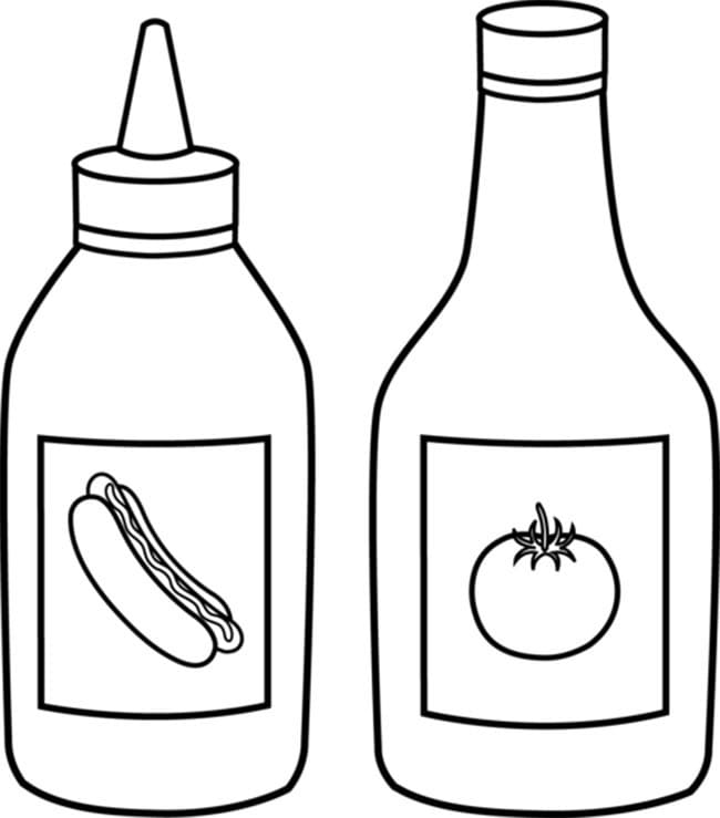 Desenho deMostarda e Ketchup para colorir