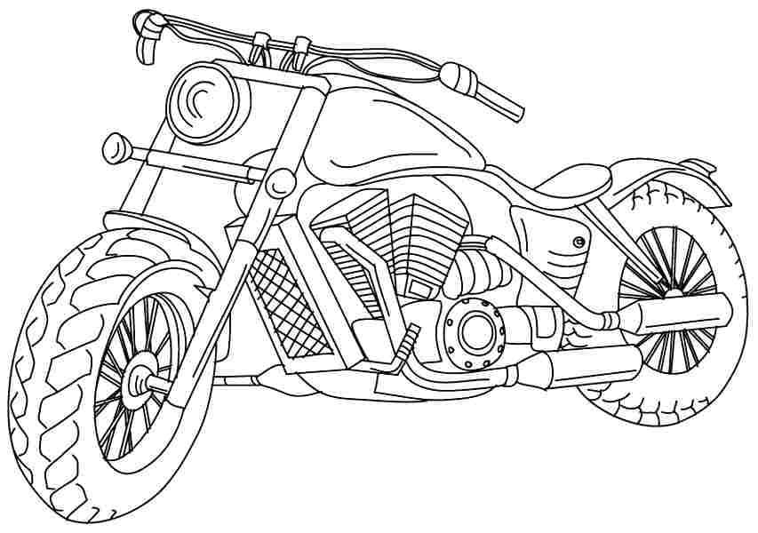 Desenho deMoto Clássica para colorir