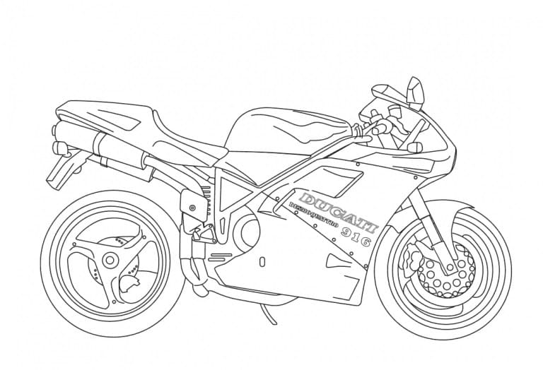 Desenho deMoto Ducati para colorir