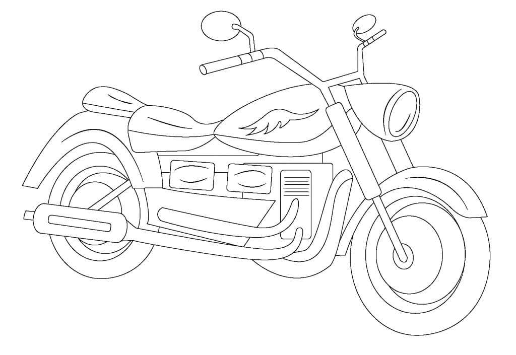 Desenho deMotocicleta 2 para colorir