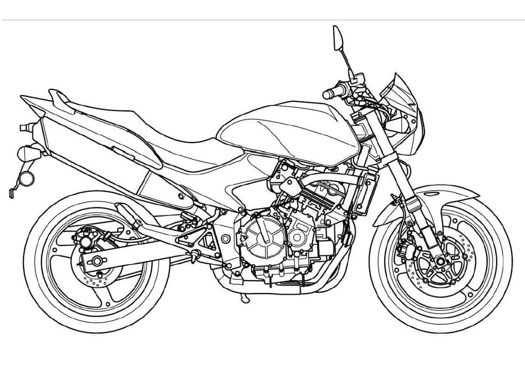 Desenho deMotocicleta para colorir