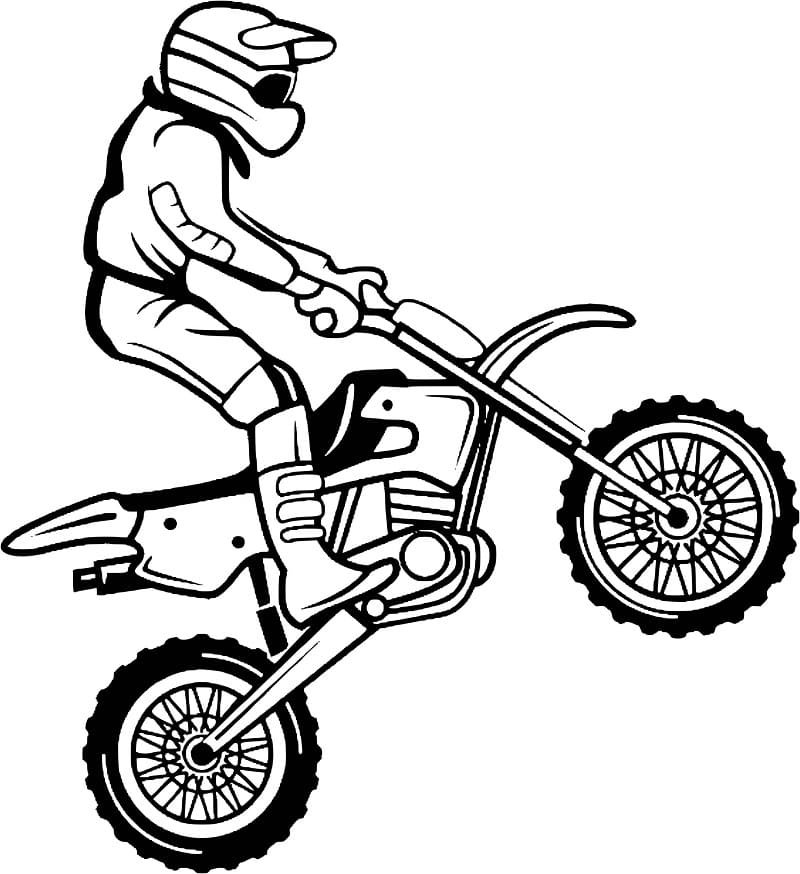 Desenho deMotocross Grátis para colorir