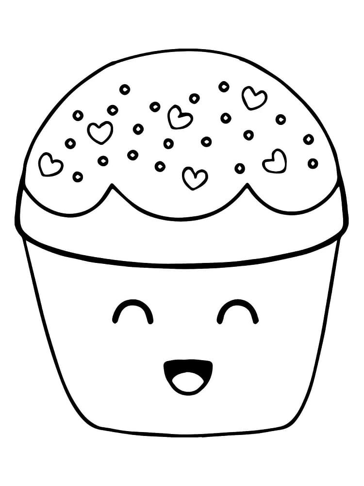 Desenho deMuffin Muito Fofo para colorir