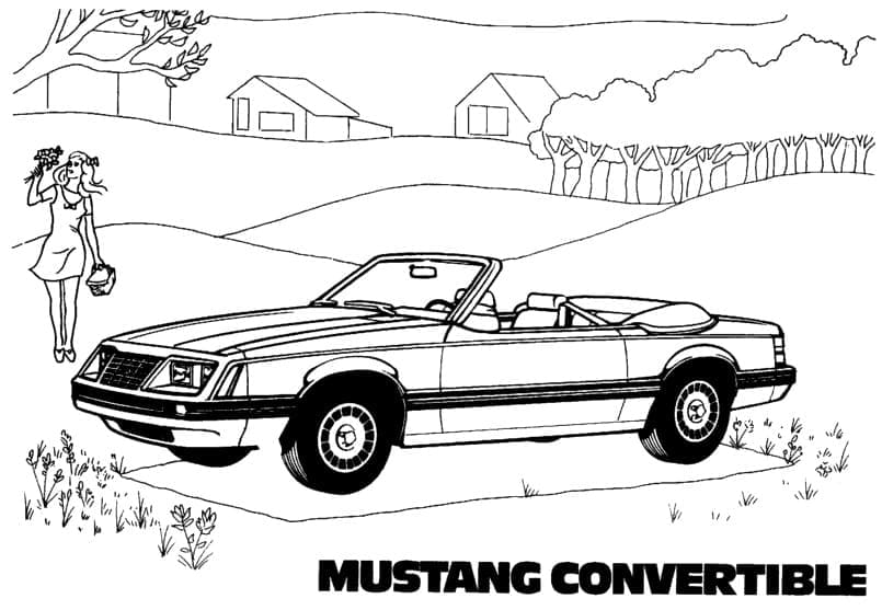 Desenho deMustang Convertible para colorir