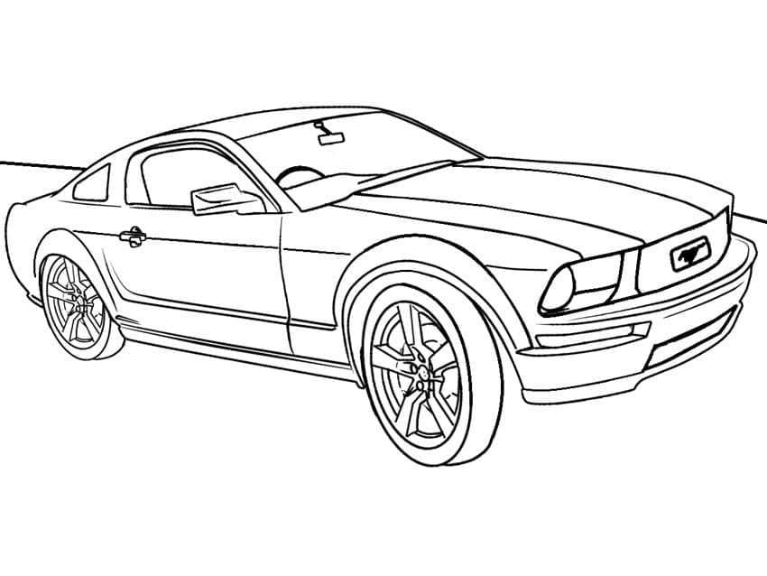 Desenho deMustang Grátis para colorir