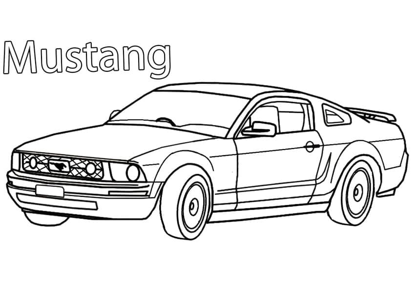 Desenho deMustang Grátis Para Crianças para colorir