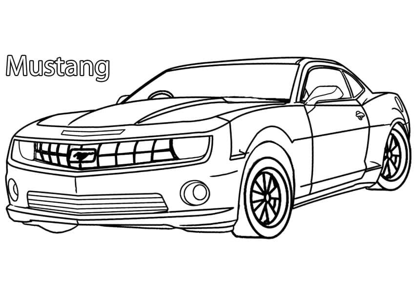 Desenho deMustang Para Crianças para colorir