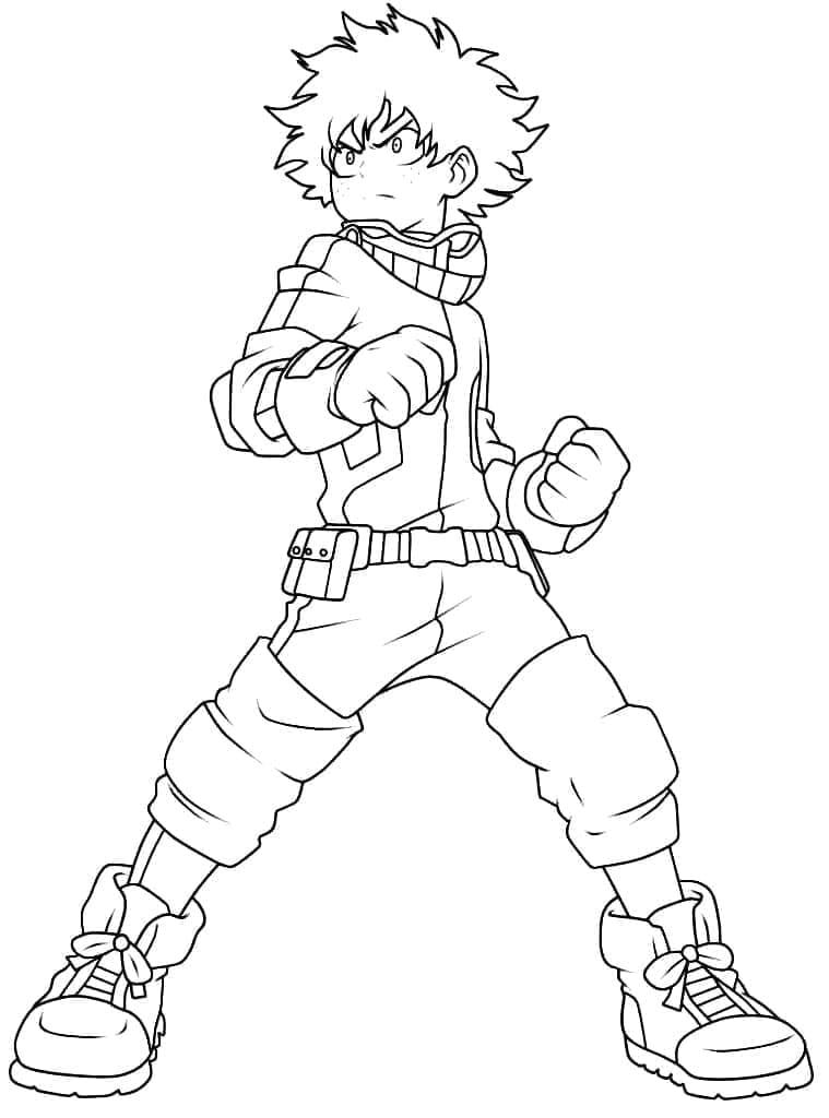 Desenho deMy Hero Academia Midoriya para colorir