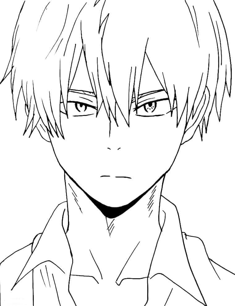 Desenho deMy Hero Academia Shoto Todoroki para colorir