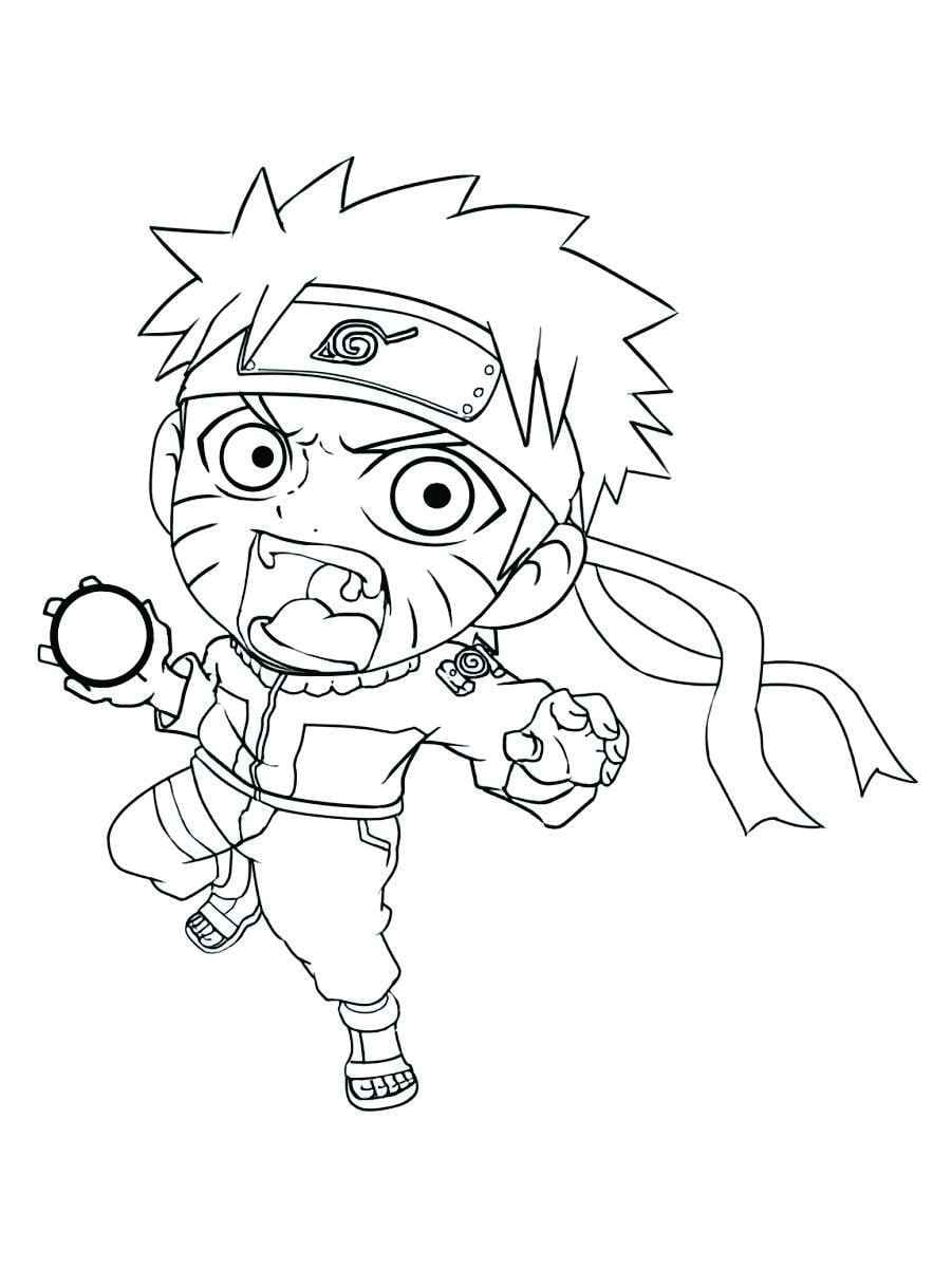 Desenho deNaruto Chibi para colorir