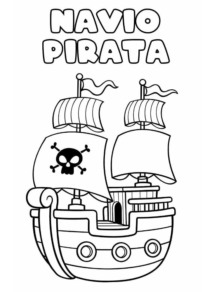 Desenhos de Navio Pirata para colorir