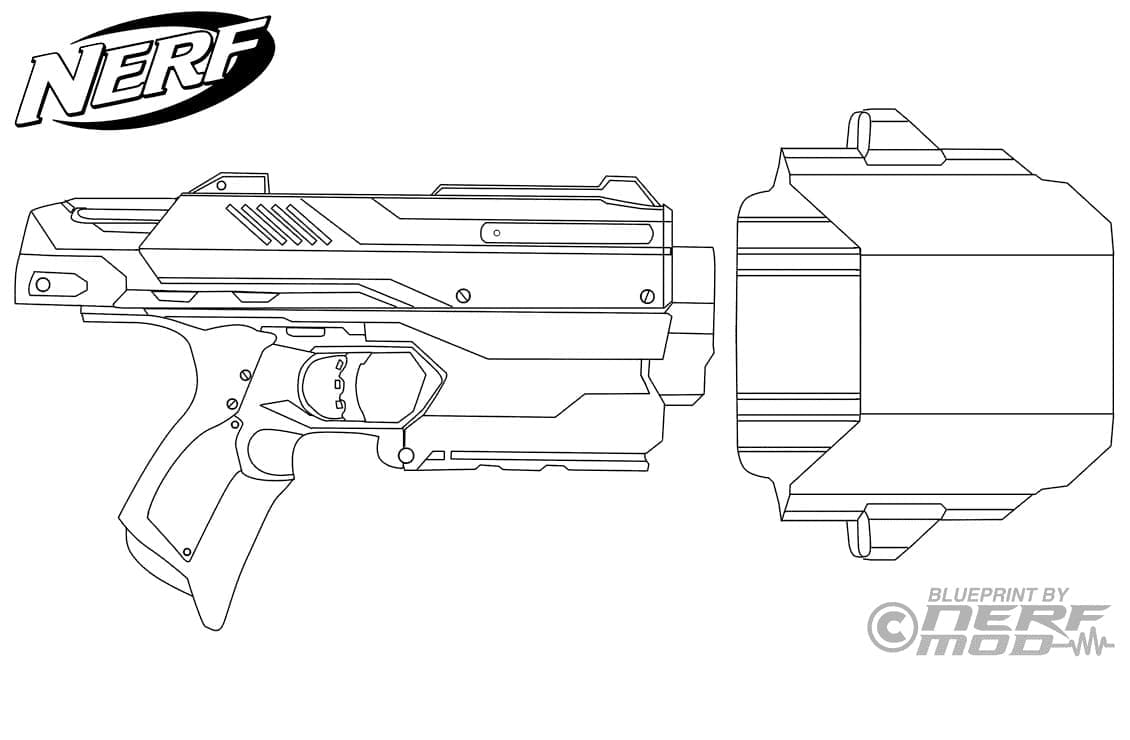 Desenho deNerf Blaster para colorir