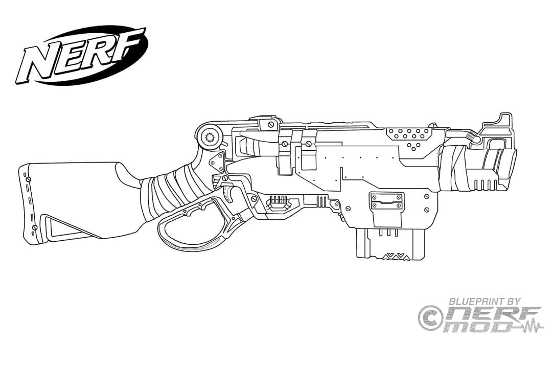 Desenho deNerf Incrível para colorir