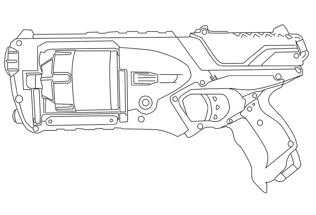 Desenho deNerf Lancador De Mao para colorir