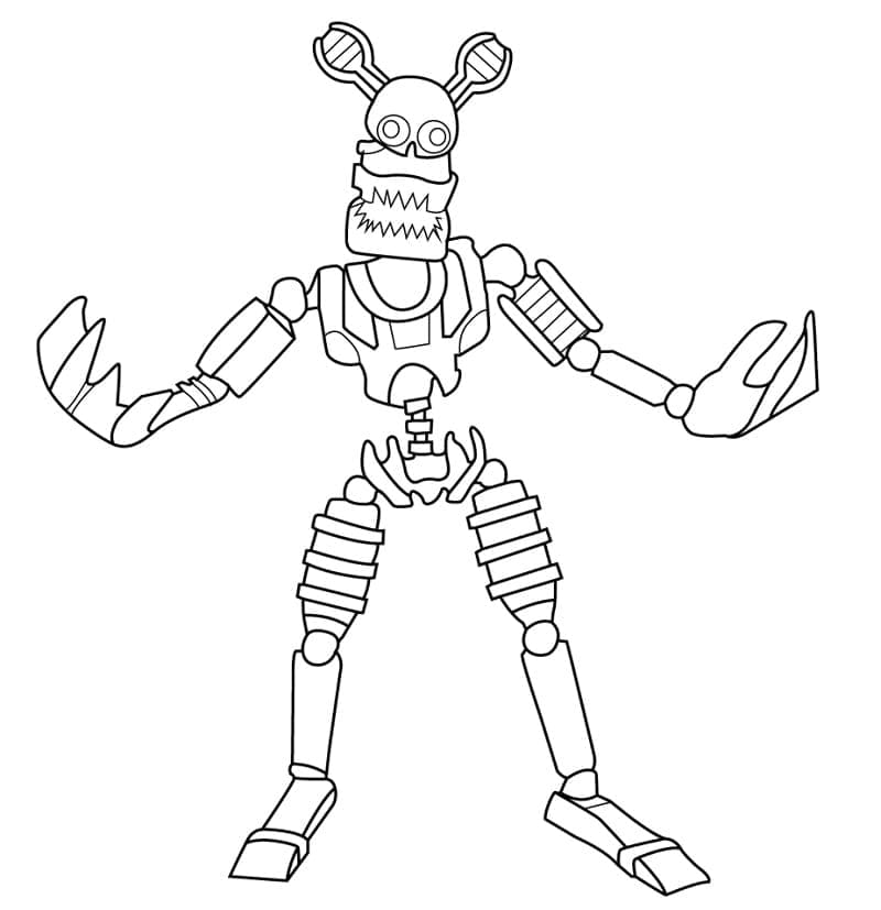 Desenho deNightmare Endo de FNAF para colorir