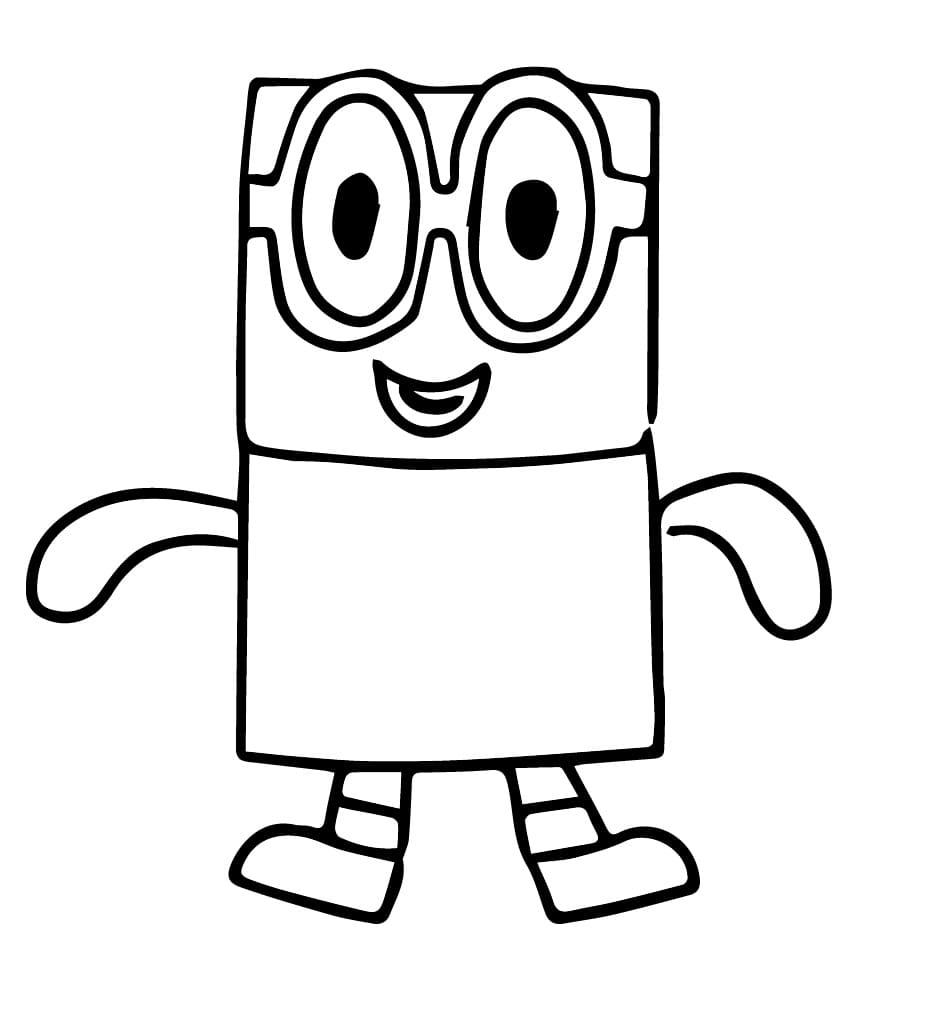 Desenho deNúmero 2 de Numberblocks para colorir