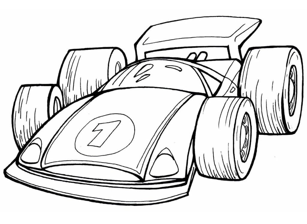 Desenho deO Carro de Corrida para colorir