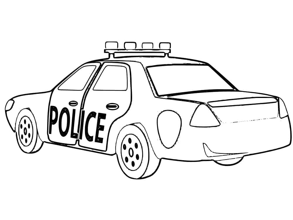 Desenho deO Carro de Polícia para colorir