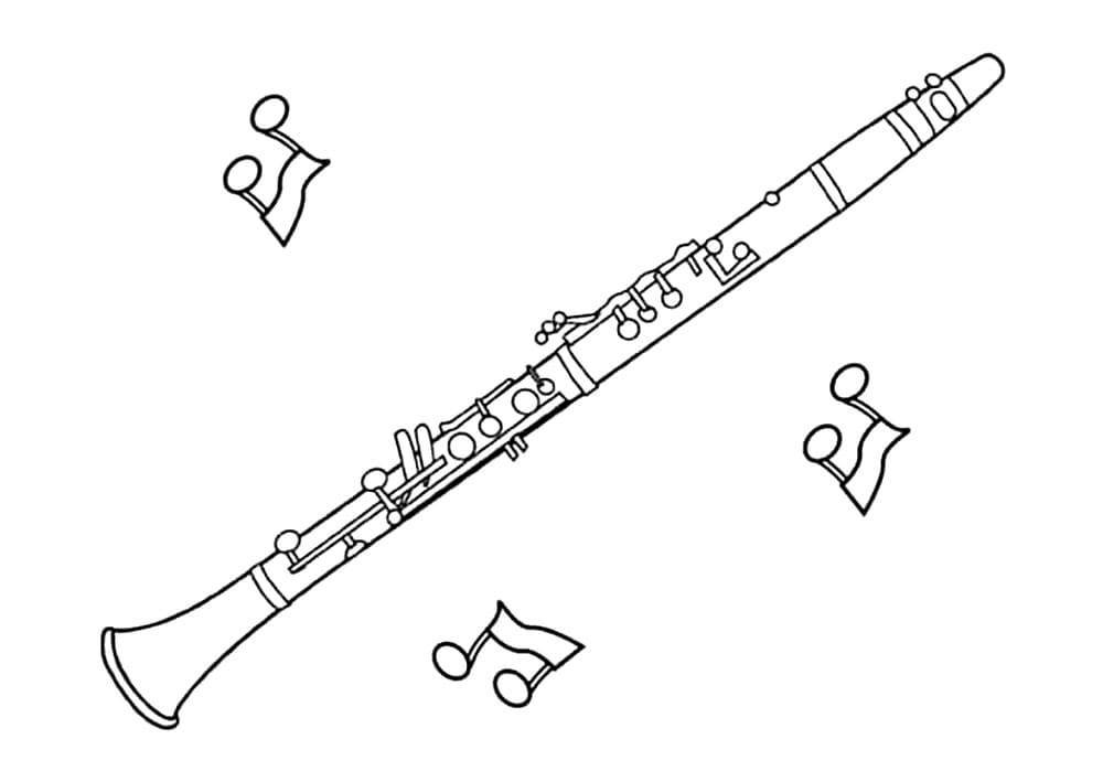 Desenho deO Clarinete para colorir