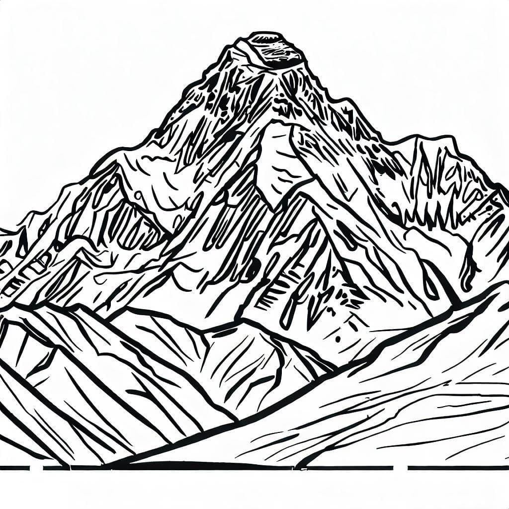 Desenho deO Incrível Monte Everest para colorir